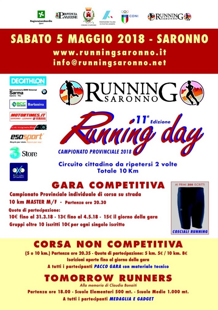 running day saronno 2018